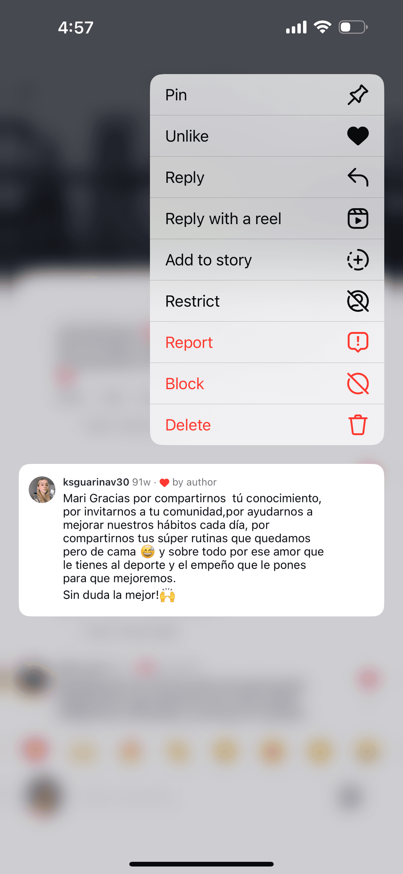 Testimonio de Instagram 4