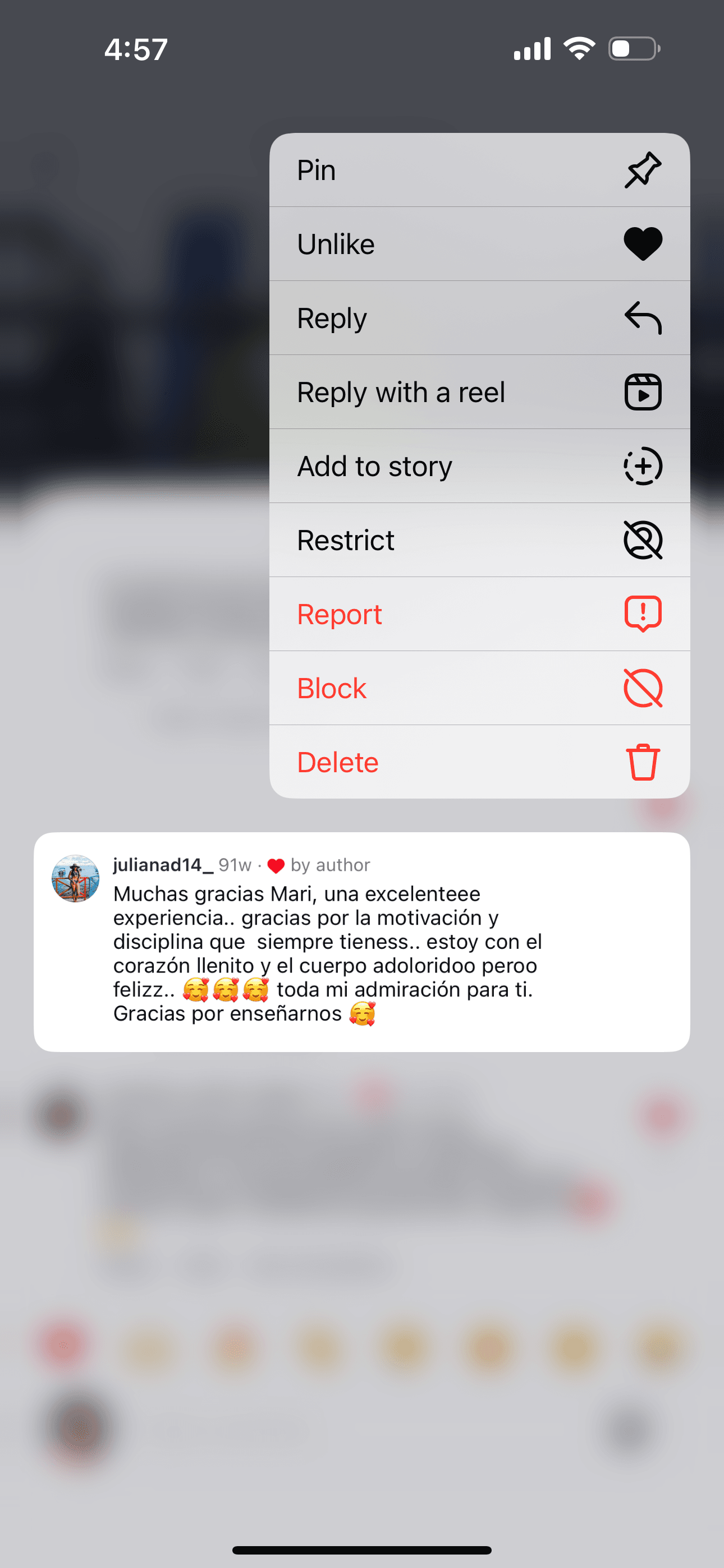 Testimonio de Instagram 5
